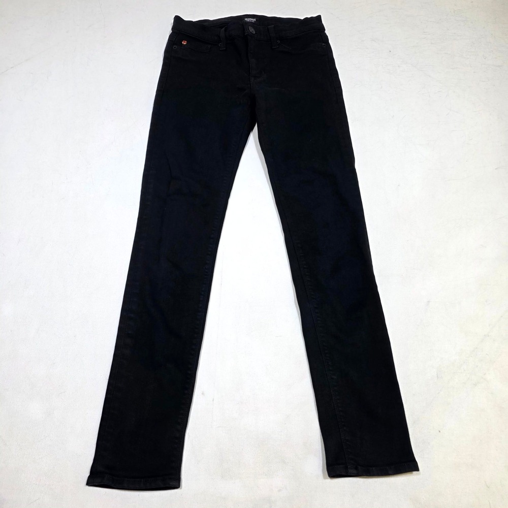 Hudson Jeans Womens 27 Black Slim Straight Leg Made in USA Designer Denim Pants
